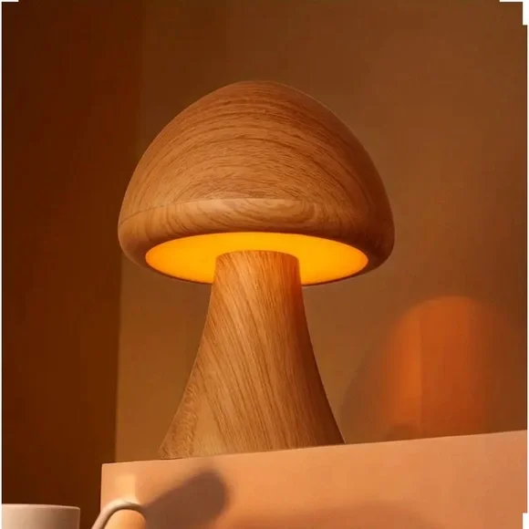 MUSHROOM LED Dimmable Nightlight Desk Light Table Lamp USB Rechargeable 3 Colors - Picture 3 of 14